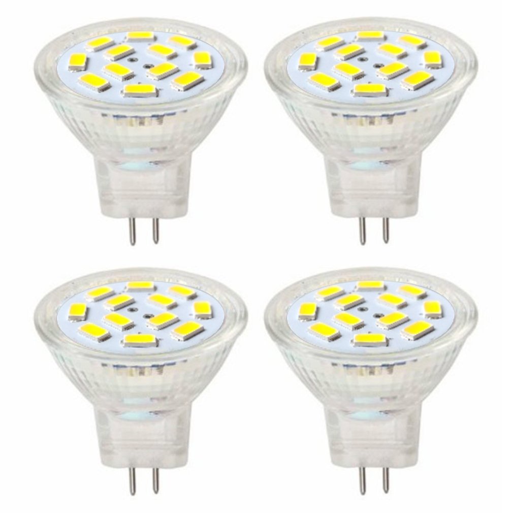 =Christmas=4Pcs Mr11 Led Bulb Warm White Spotlight Replace Halogen Light Low Consumption