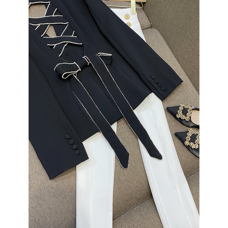 Áo Khoác Suit Cao Cấp Buộc Dây Phong Cách Pháp Thời Trang Mùa Xuân 2023 Mới Cho Nữ