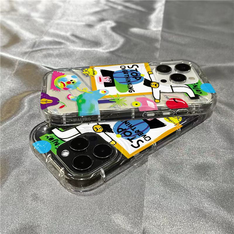 Ốp Điện Thoại Dẻo Trong Suốt Họa Tiết Graffiti Độc Đáo Cho iPhone14promax 1312 / 11 7 / 8plus xr / sins TU81