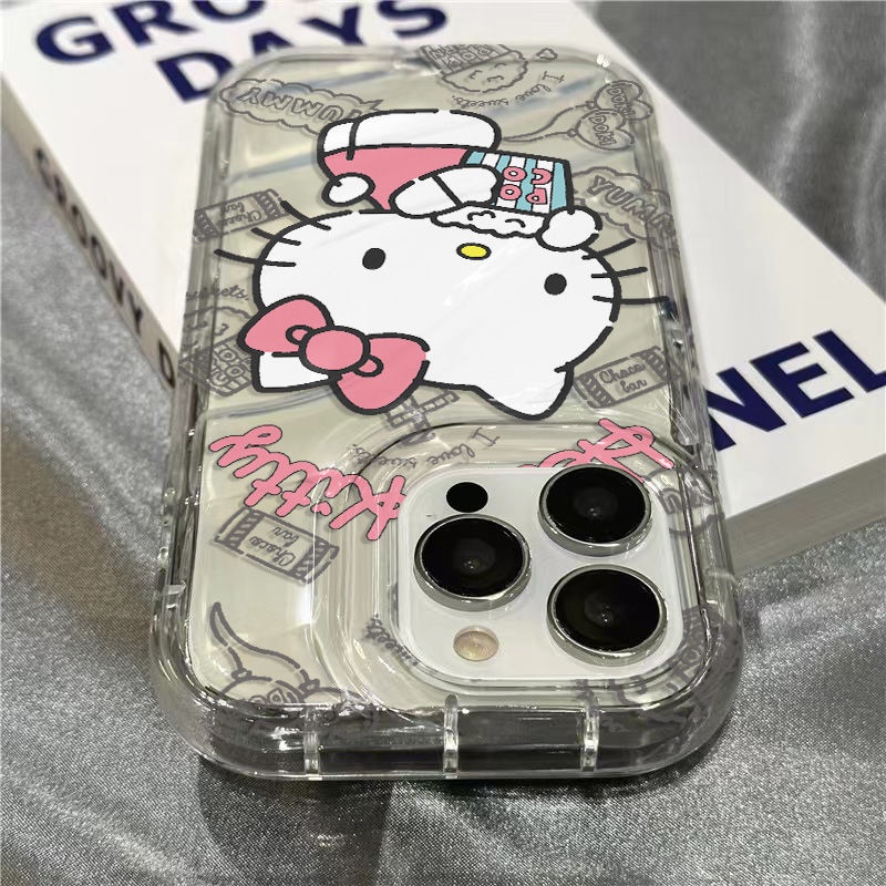 Ốp Điện Thoại Mềm Trong Suốt Họa Tiết Mèo Kitty Dành Cho Iphone 11 / / 14Promax 87 1312 / 6XWS