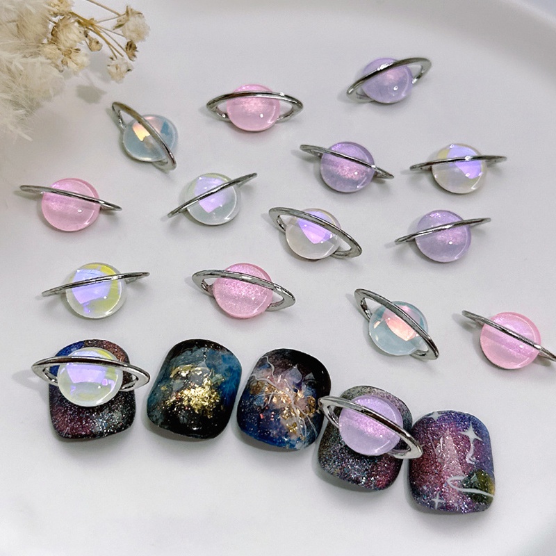 UR Sugar Set 10 Phụ Kiện Trang Trí Móng Tay Hình Hành Tinh Đính Đá Xinh Xắn