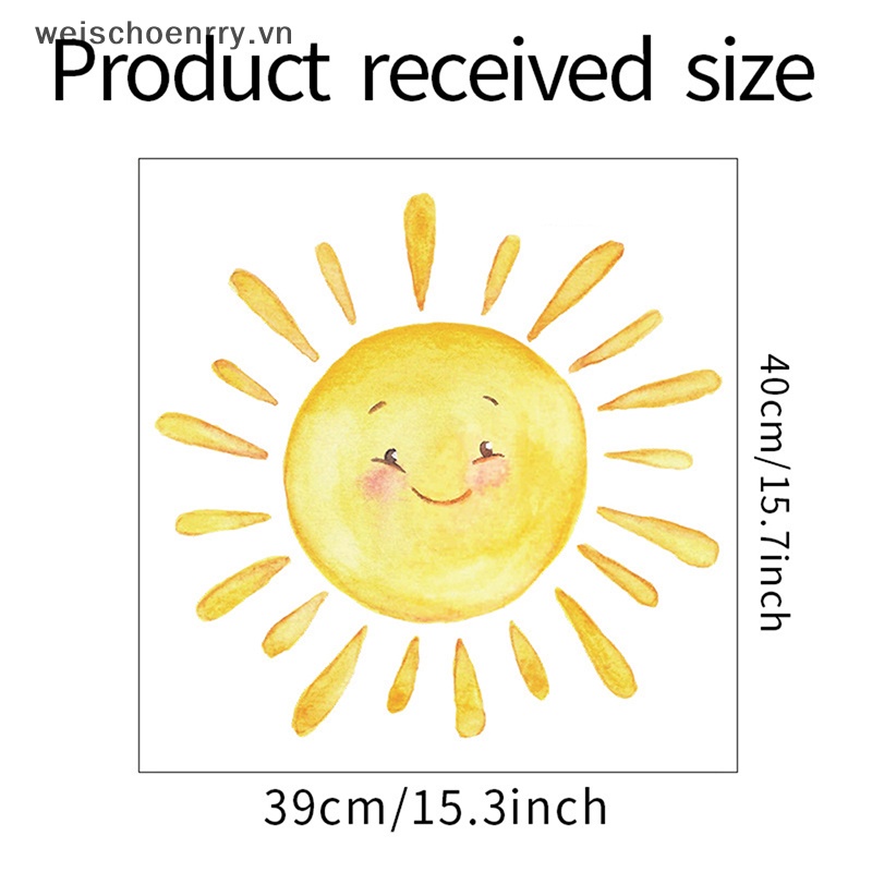 Giấy Dán Tường Vẽ Họa Tiết Mưa Nắng Hoạt Hình Trang Trí Phòng Ngủ