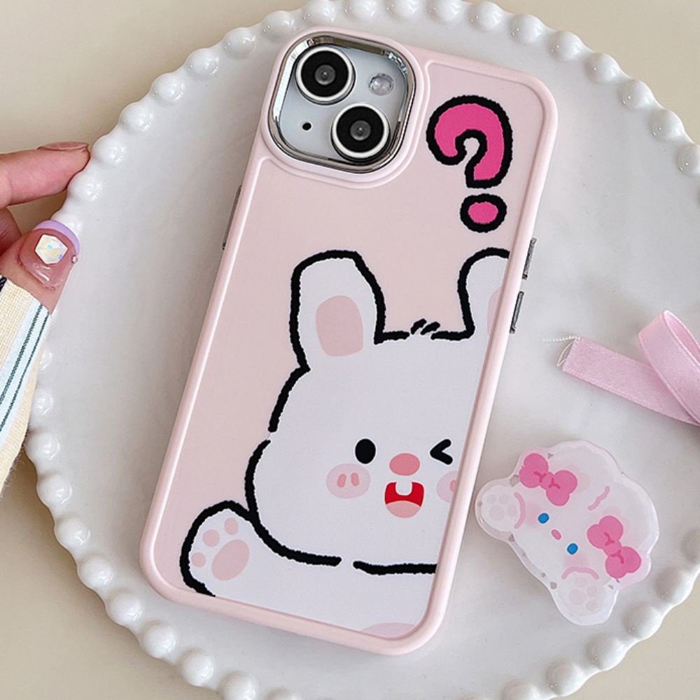 Ốp Điện Thoại TPU Dẻo Họa Tiết Hoạt Hình Chú Thỏ / Cún Cưng Dễ Thương Chống Sốc Cho IPhone 11 12 13 14 Pro Max