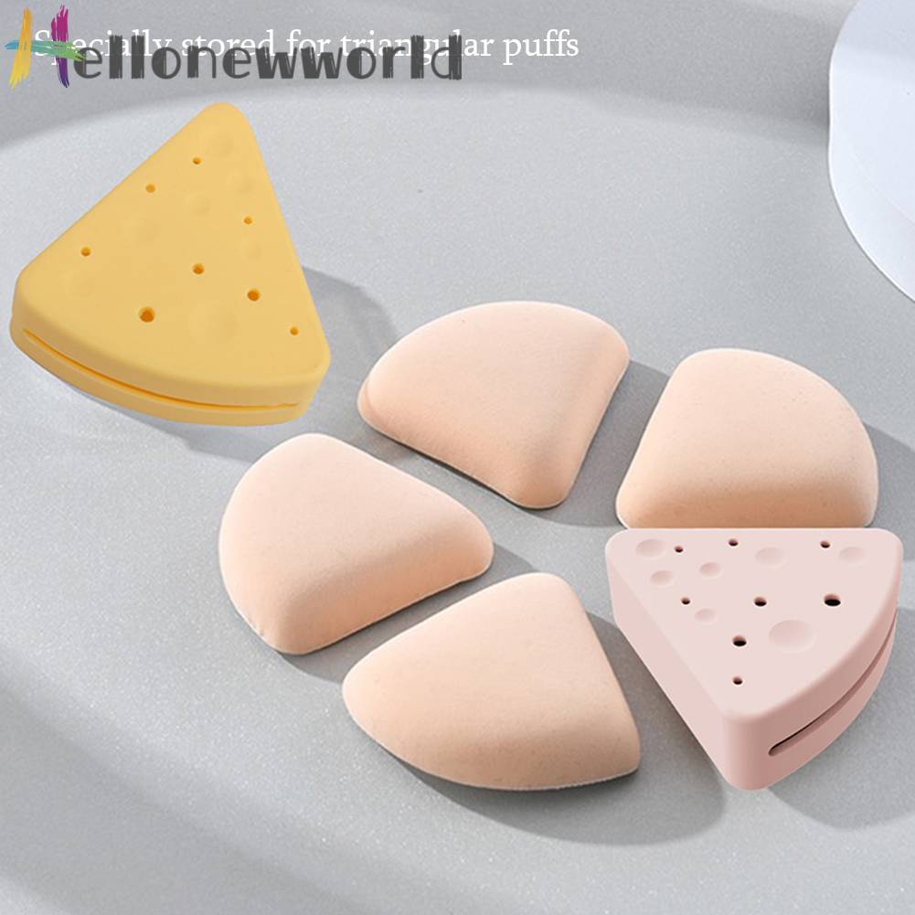 Hộp Đựng Mút Trang Điểm Silicone Hình Tam Giác Tiện Lợi Cho Đi Du Lịch