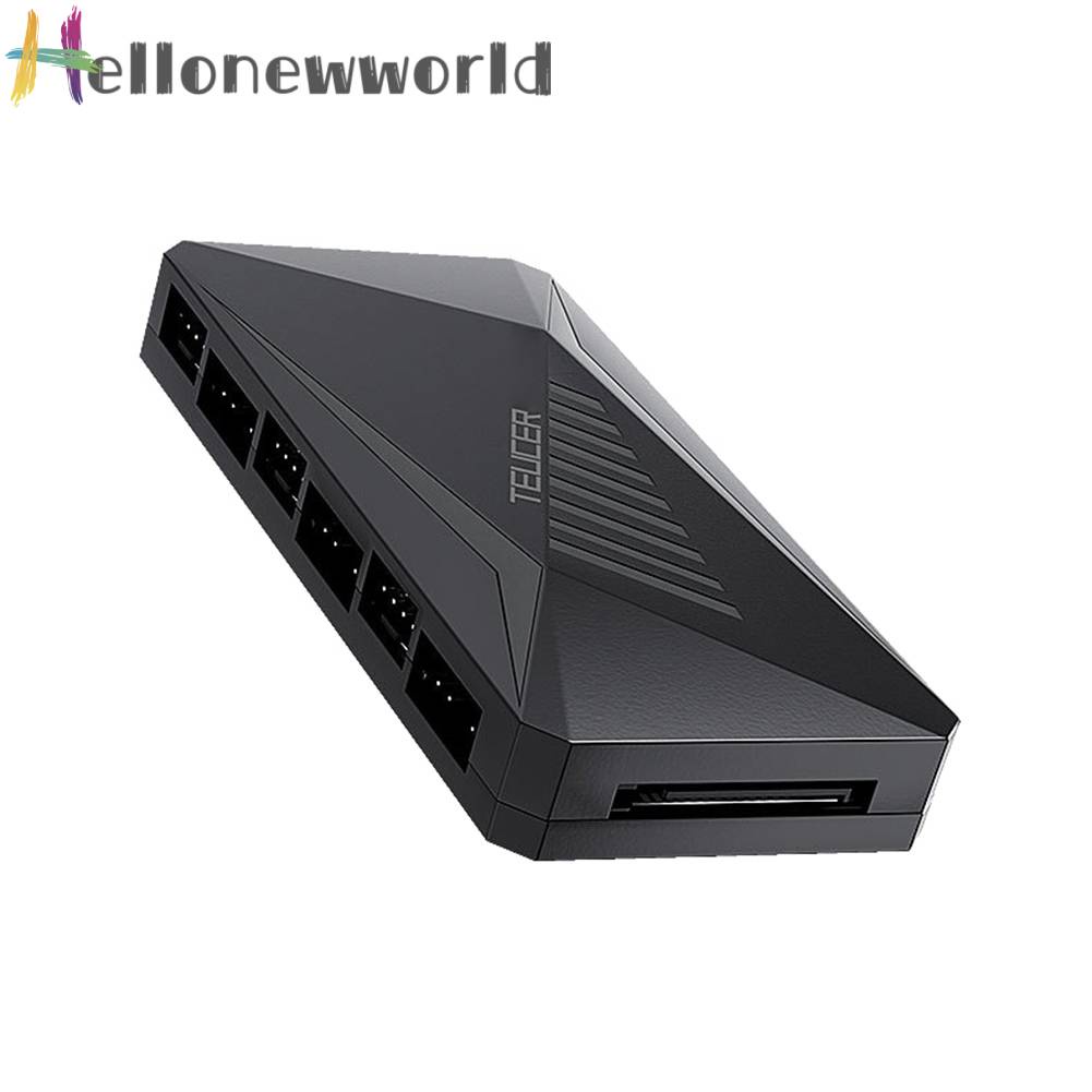 Bộ Chia 6 Cổng Quạt 12V 4PIN PWM 2 Trong 1 Ốp