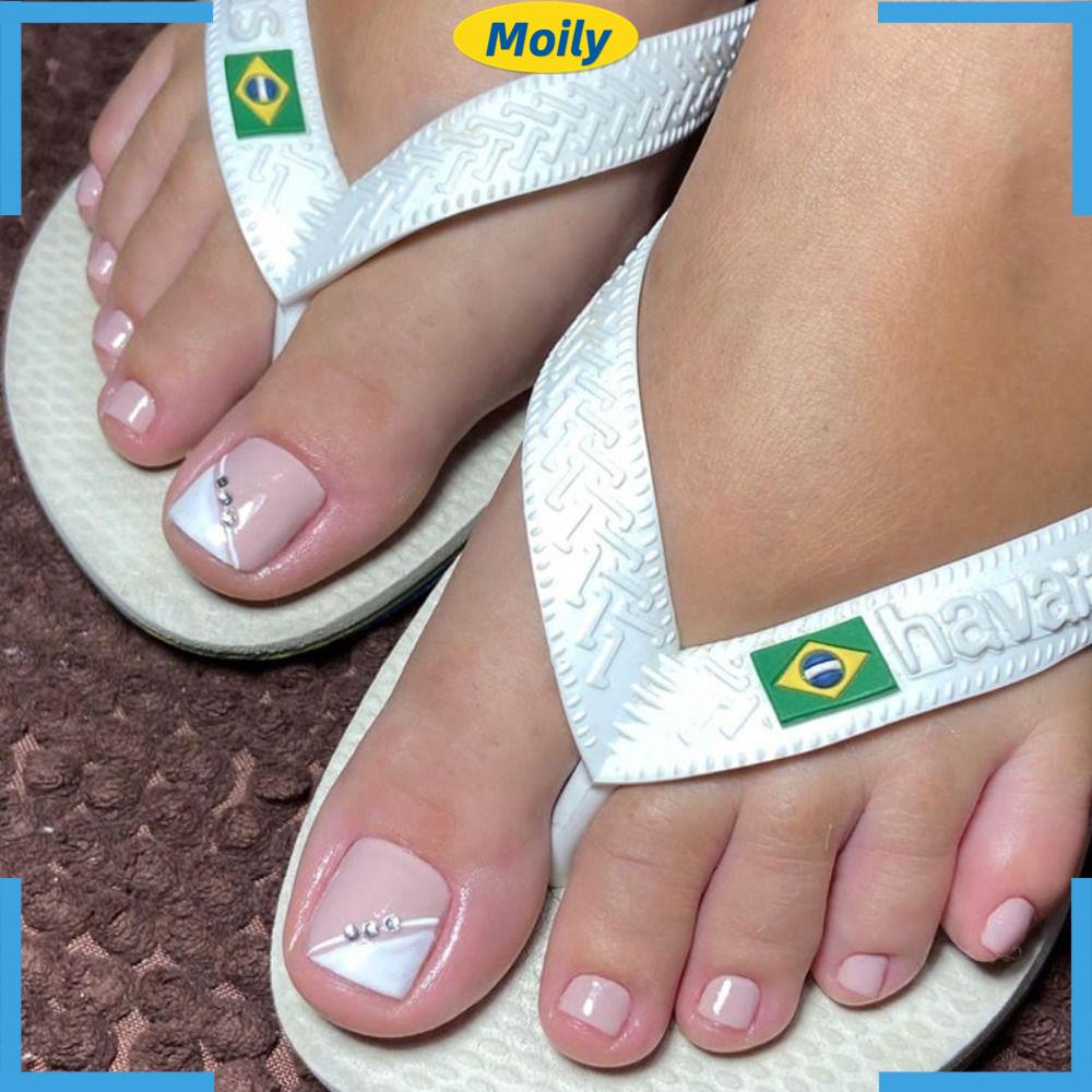 MOILYVN Set 24 Móng Chân Giả Thời Trang Cá Tính Cho Nữ