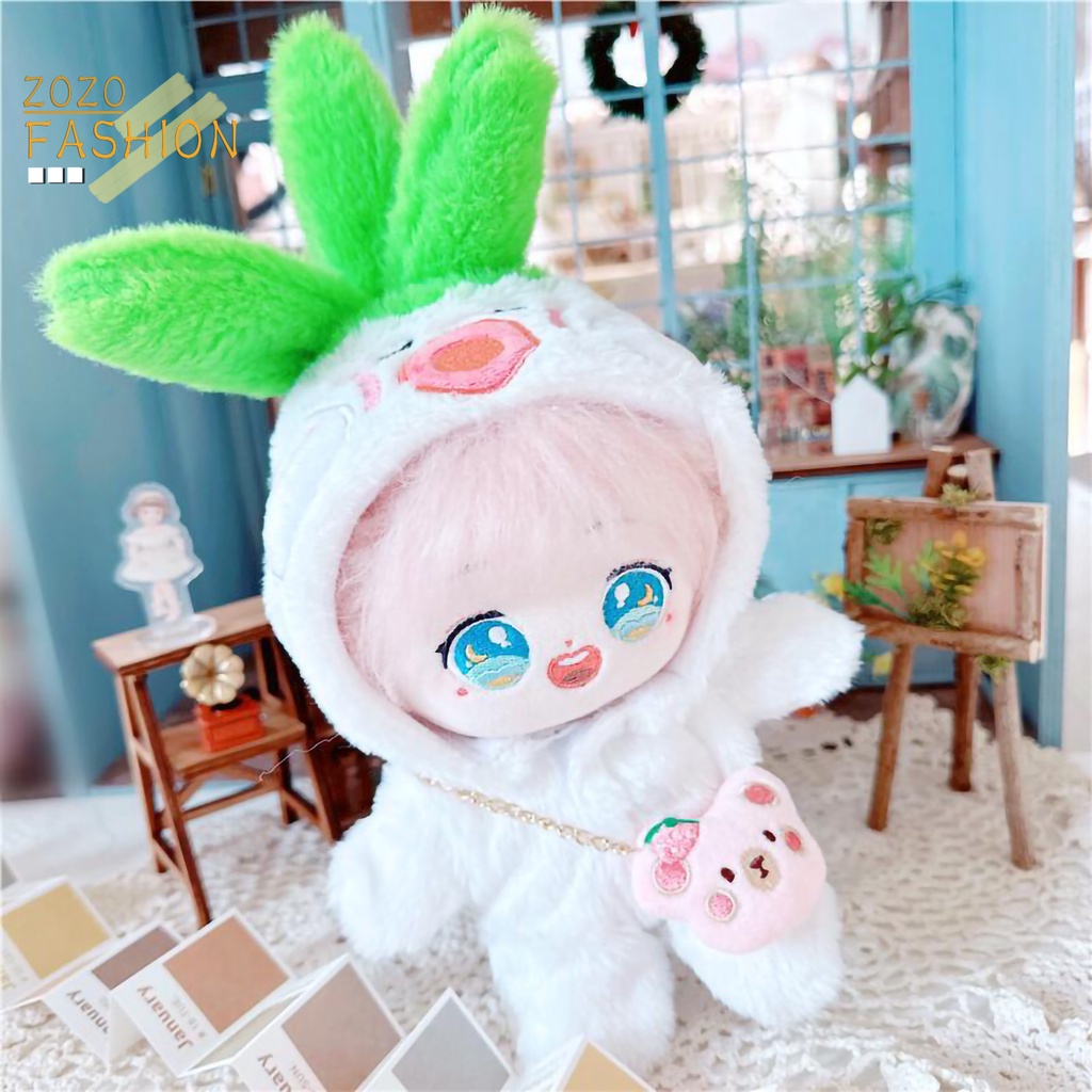 Bộ Áo Liền Quần Mềm Mại Hình Rau Củ Quả Dễ Thương Cho Búp Bê 20cm