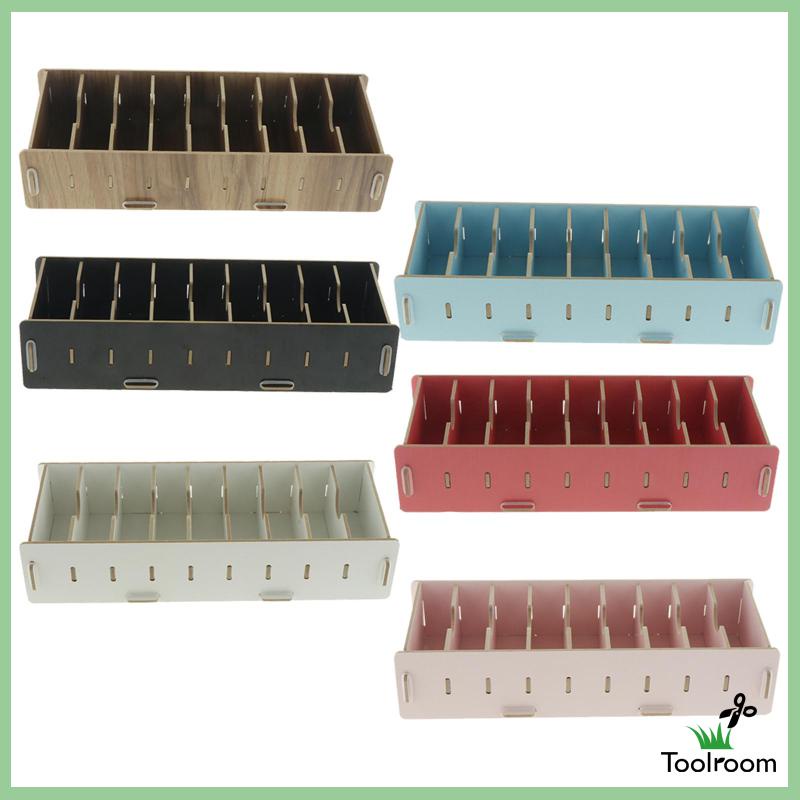 Khay Đựng Thẻ Tên Để Bàn 9 Ngăn Màu Đen