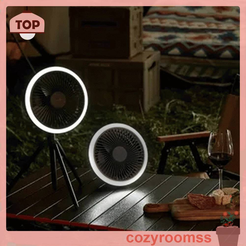 Quạt Cắm Trại 3 Tốc Độ 4000mAh / 10000mAh Có Thể Sạc Lại Bằng Cổng USB