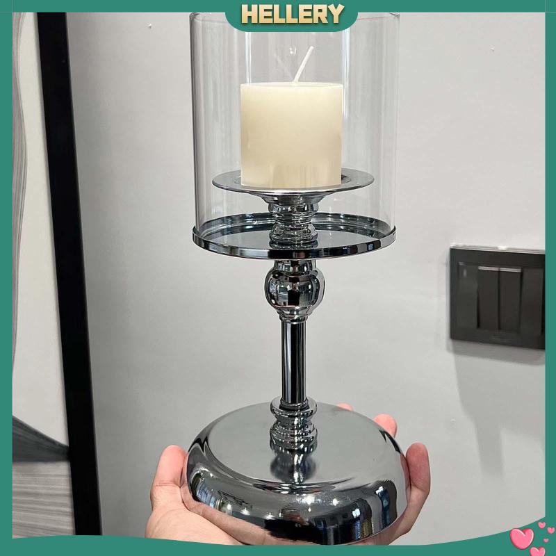 Giá Đỡ Đèn Cầy Bằng Thủy Tinh Và Đế Kim Loại Bền Hiện Đại