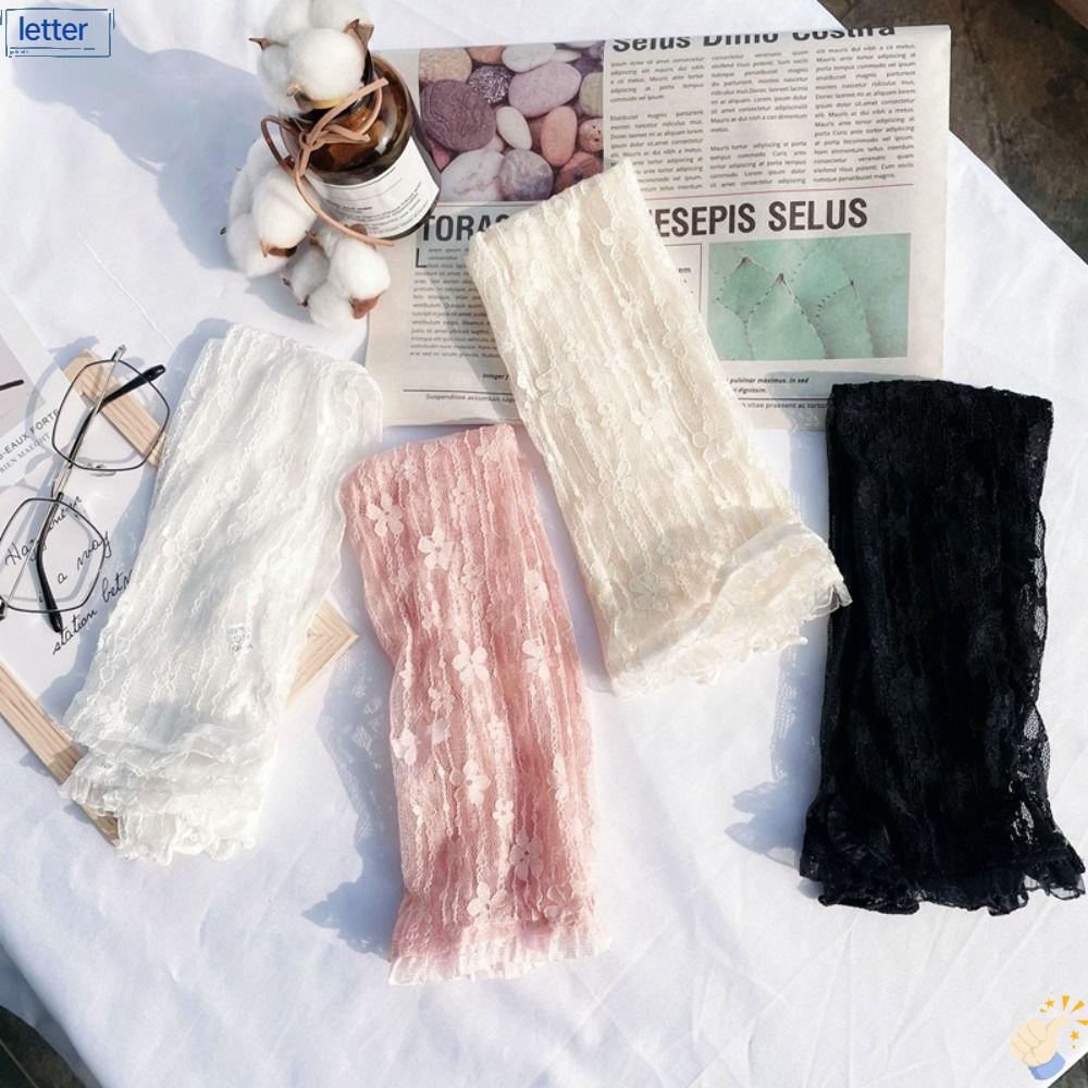 Set 2 Đôi Găng Tay Chống Nắng Hở Ngón Làm Mát Họa Tiết Hoa 4 Màu Tùy Chọn Dùng Lái Xe