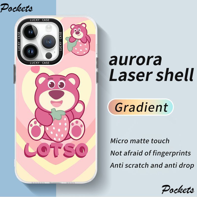 Ốp Điện Thoại Imdiphonexr12678Plus Màu Laser Họa Tiết Gấu Ôm Dâu Tây Dễ Thương promax1314 Vitality