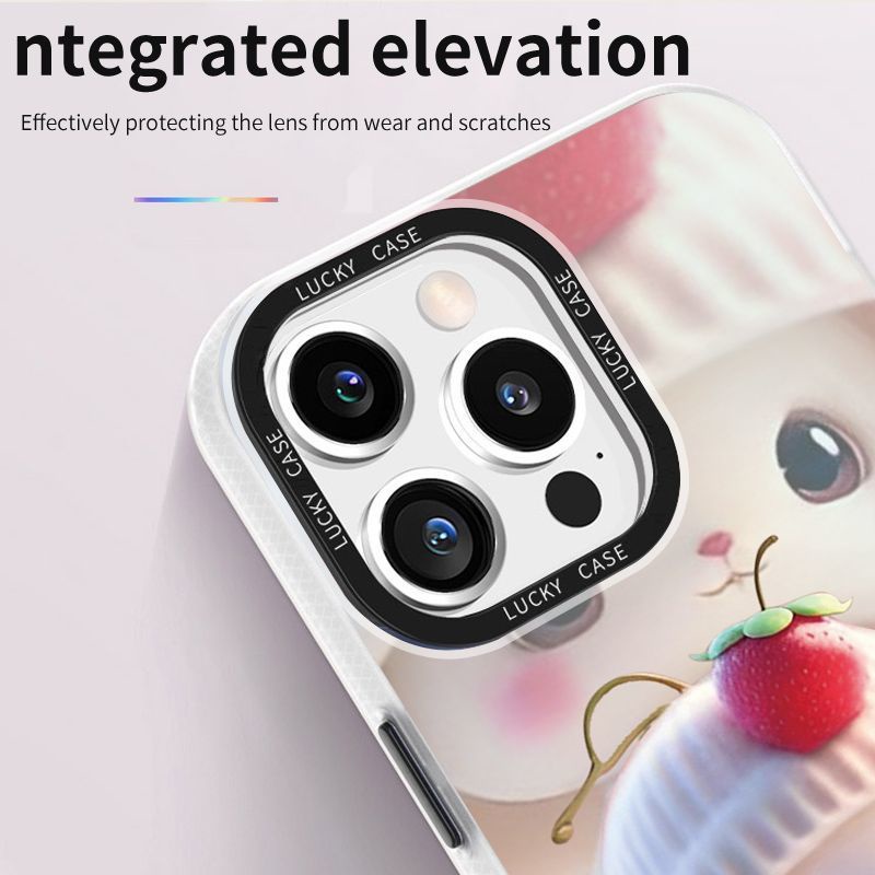 Ốp Điện Thoại Màu Laser Họa Tiết Trái Dâu Dễ Thương Cho Iphone 1314promax Xr12678Plus A3JM