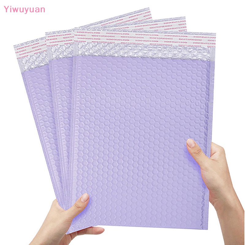 < Yiwuyuan > 10 Túi Bong Bóng Tím Tự Đóng Gói Hàng Bảo Vệ Chống Rơi Bền Bỉ Dùng Làm Quà Tặng Mới
