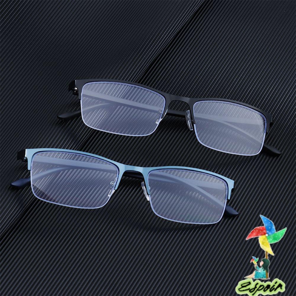 ESPO Kính Đọc Sách Nửa Gọng Chống Ánh Sáng Xanh Phong Cách Vintage Cho Nam