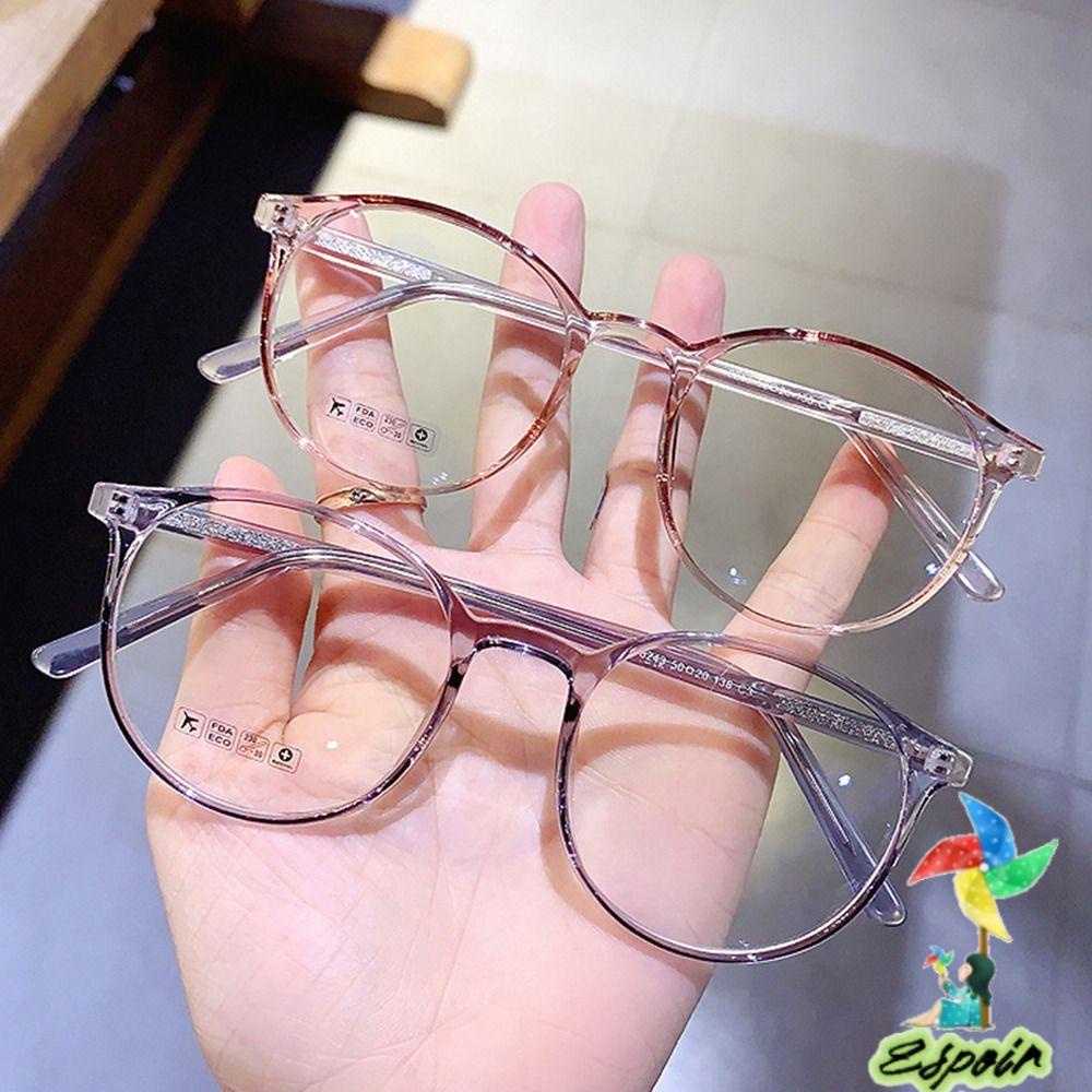 Mắt Kính Gọng Tròn Siêu Nhẹ TR90 Trong Suốt Phong Cách Cổ Điển Thời Trang Cho Nữ