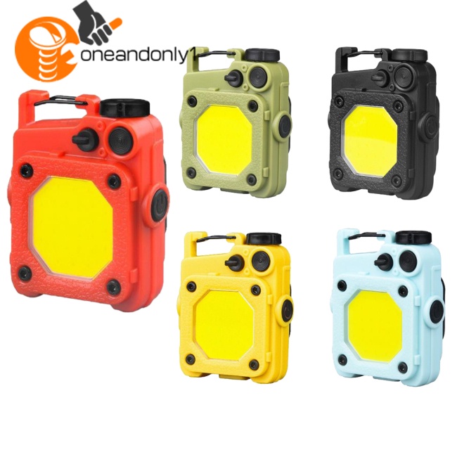 Móc Khóa Đèn Pin Led Cob Mini 6 Chế Độ Kèm Sạc Usb Tiện Dụng Mang Theo Du Lịch Cắm Trại