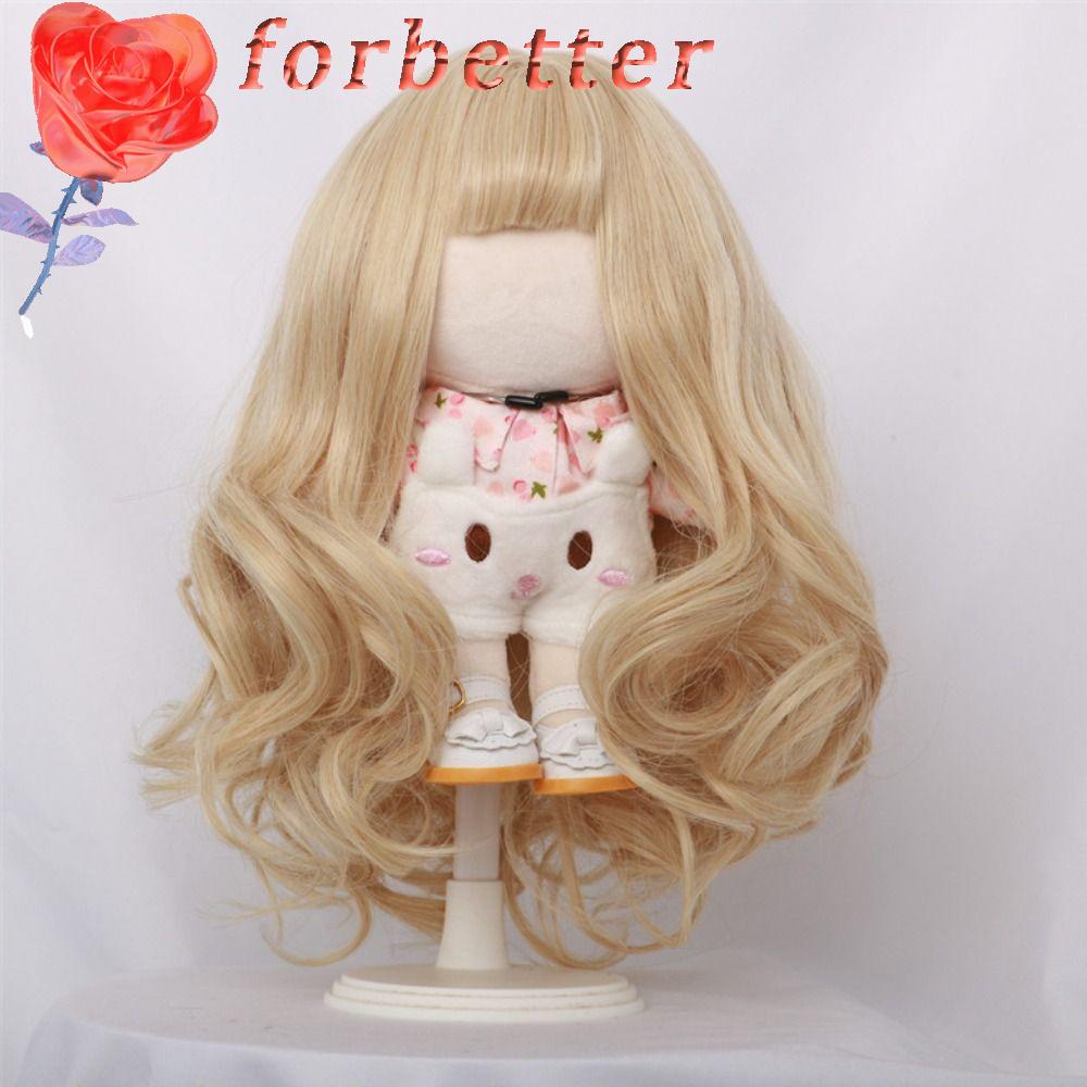 FORBETTER Tóc Giả 20CM Phủ Lông Tổng Hợp Chất Lượng Cao Mượt Mà Dễ Thương Cho Búp Bê