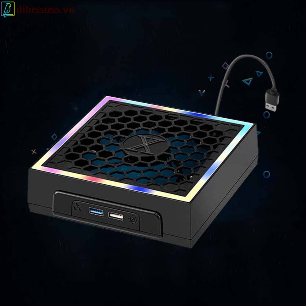 Quạt TảN NhiệT 2 CổNg USB 5V 2.4A VớI ĐèN LED Cho Xbox X