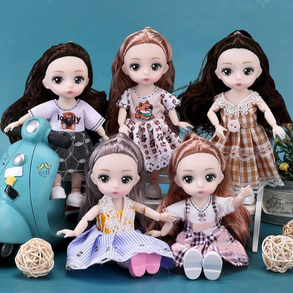 DARNELL Búp Bê Nhựa PVC Có Khớp Chuyển Động Dễ Thương An Toàn Dành Cho Bé Gái