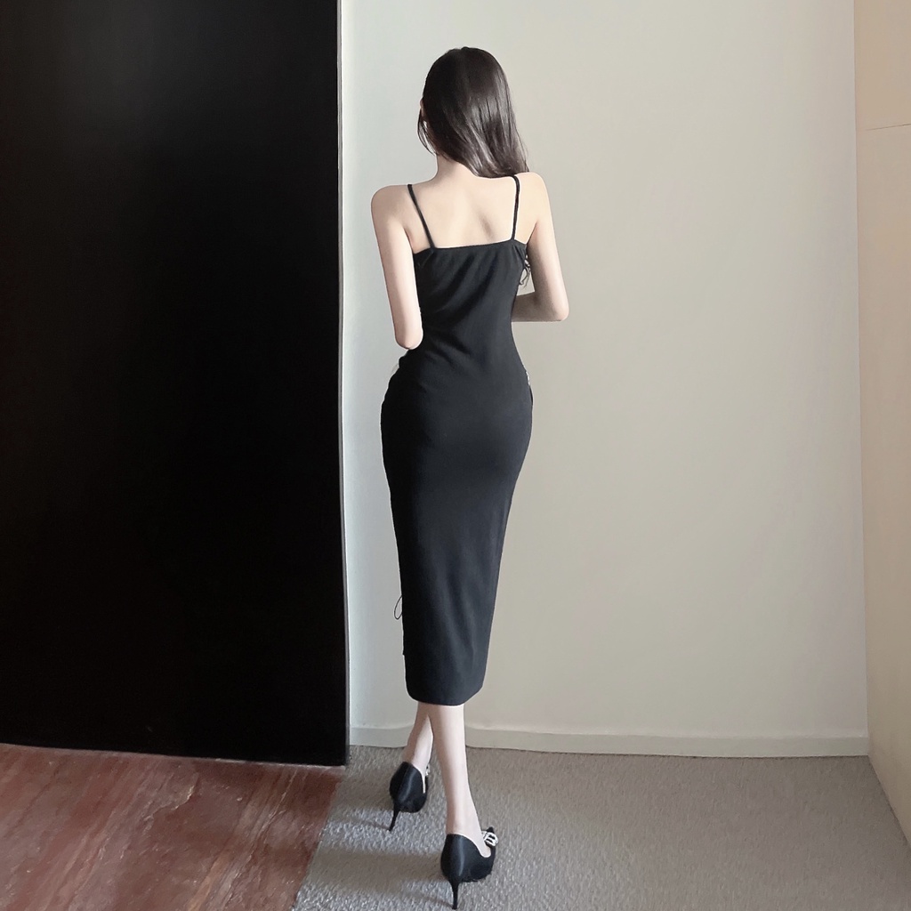 Áo Kiểu Ôm Dáng Phối Dây Buộc Thiết Kế Không Đồng Đều Mới