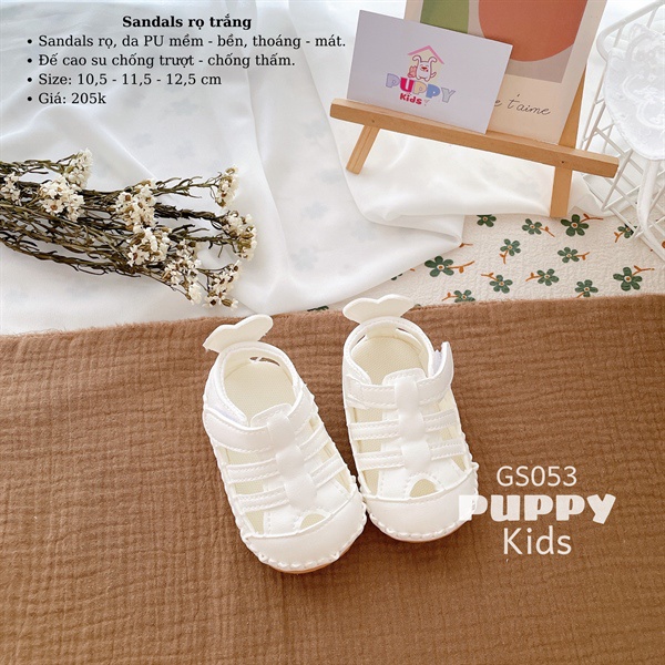 (GS053) (0-18m) Sandals dành cho bé gái (PUPPY KIDS)