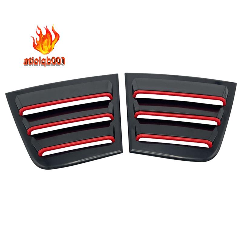 Khung Viền Lỗ Thông Gió Phía Sau Cửa Sổ Xe Hơi Màu Đen Bóng Cho Dodge Warhorse 2011-2021