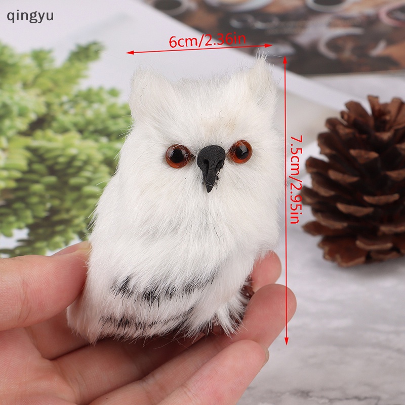 Cú Lông Trắng Đen Xinh Xắn Trang Trí Nội Thất