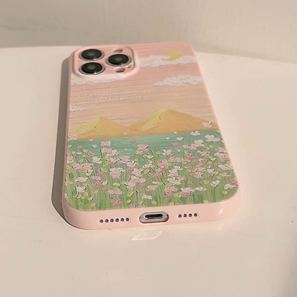 Ốp Điện Thoại TPU Mềm Chống Sốc Họa Tiết Tranh Sơn Dầu Cho IPhone 11 12 13 14 Pro Max