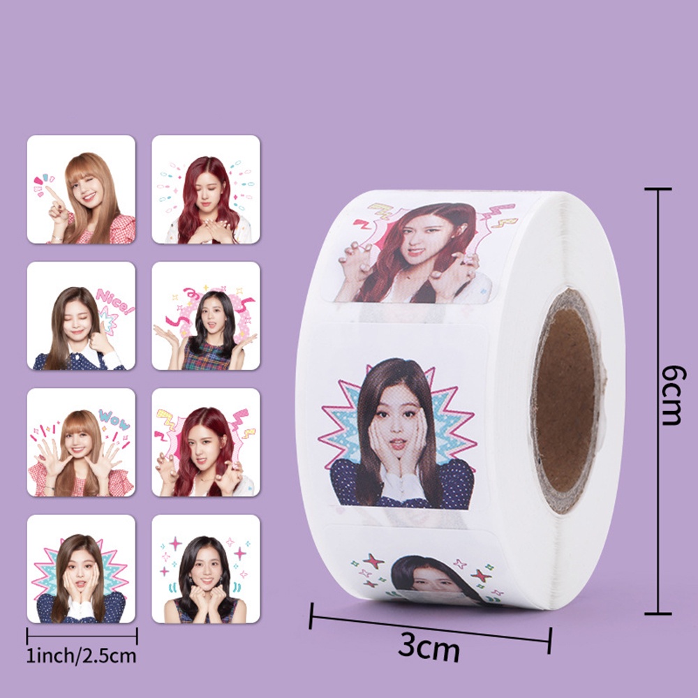 Cuộn 500 Sticker BLACKPINK Dán Trang Trí Sổ Tay