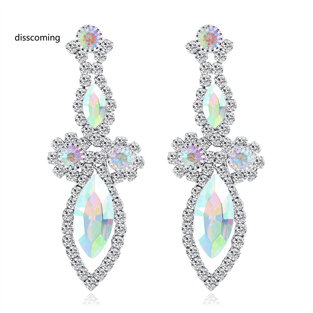 Sl| Bông Tai Pha Lê Thời Trang Cho Cô Dâu