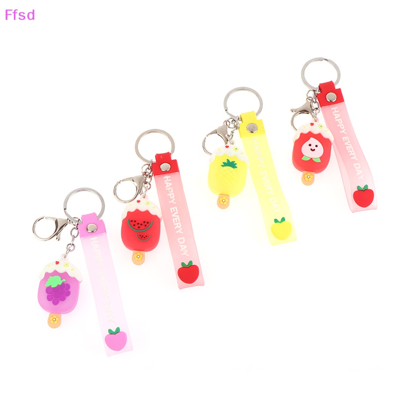 {Ffsd} Móc Chìa Khóa Mặt Búp Bê Hoạt Hình Mắt To Bằng silicon Phụ Kiện Xe Hơi * Bán Chạy