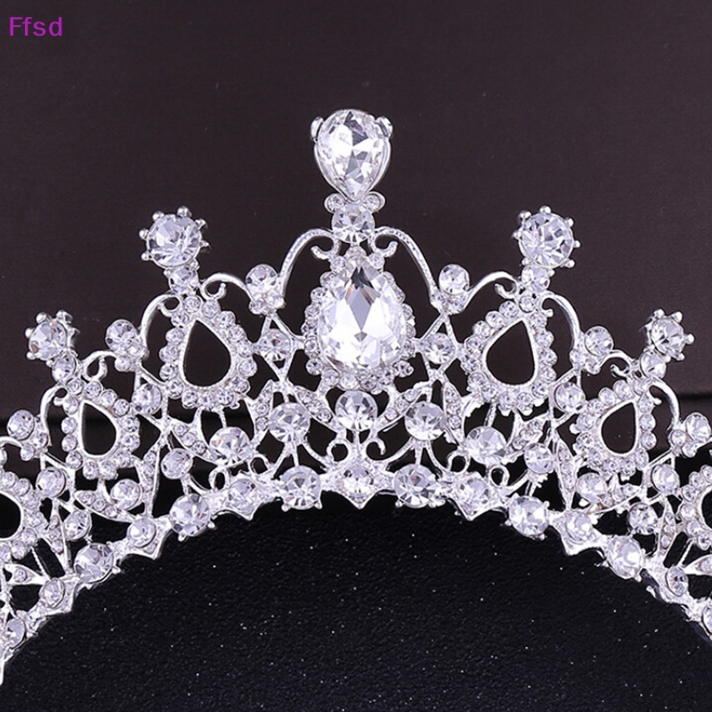 Cài Tóc Hình Vương Miện Đính Đá Pha Lê Thanh Lịch Cho Cô Dâu