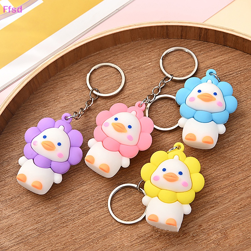 {Ffsd} Móc Khóa Ba Lô Hình Vịt Con / Hoa Hướng Dương Hoạt Hình Dễ Thương Làm Quà Tặng Cho Nữ * Bán Chạy