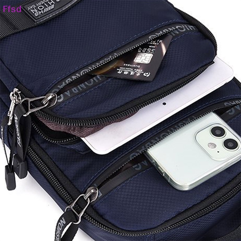 {Ffsd} Ba Lô Nylon Đeo Chéo Ngực Có Cổng Sạc USB Thời Trang Du Lịch Bán Chạy