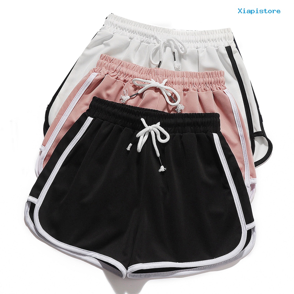 Quần Short Thể Thao Lưng Thun Rút Dây Ống Rộng Dành Cho Nữ
