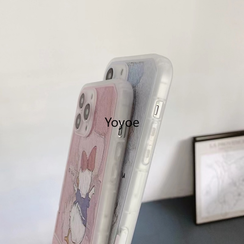 Ốp Điện Thoại Dẻo Họa Tiết Hoạt Hình Chú Vịt Dễ Thương Chống Rơi Cho iPhone 14 13 12 11 Pro Max XS X XR SE 7 8 Plus