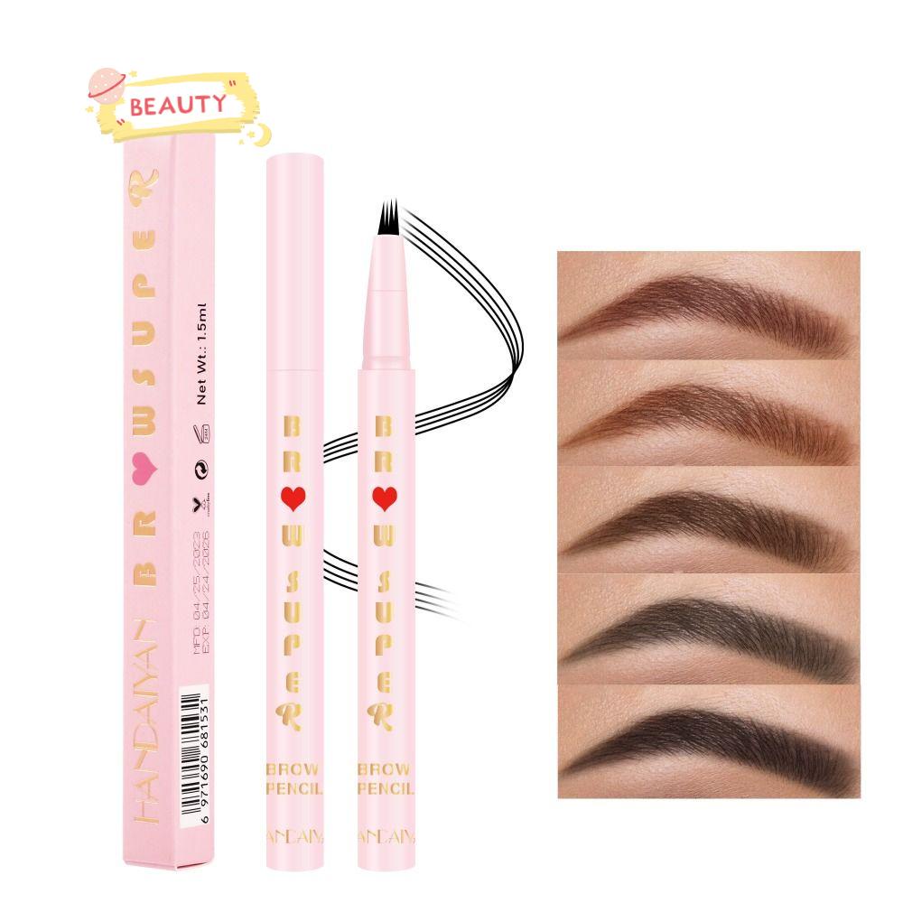 BEAUTY Bút Kẻ Lông Mày Dạng Phẩy Sắc Tố Cao Màu Đen &amp; Cà Phê Chống Nước Lâu Phai