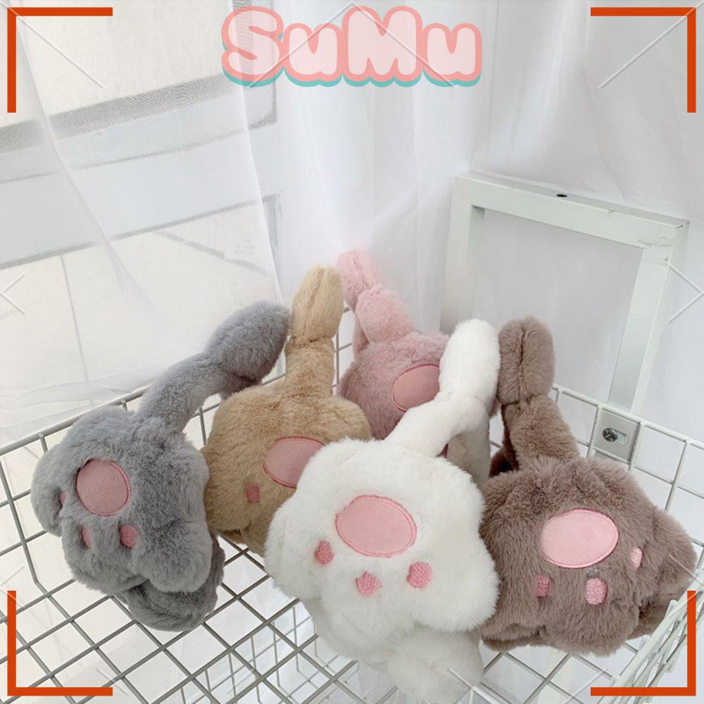 SUMU Chụp Tai Chống Gió Vải Lông Cừu Mềm Mại Dễ Thương Cho Bé