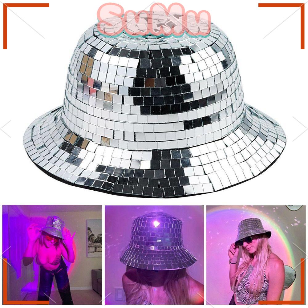SUMU Mũ Bucket Đính Kim Sa Toàn Bộ Phong Cách Thời Trang Unisex