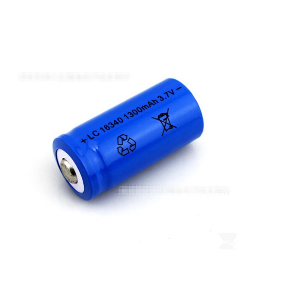 Pin Sạc 16340 CR123A  3.7V 1300 mAh - Pin Chạy Quạt, Đèn, Đồ Chơi, Máy Cạo Râu