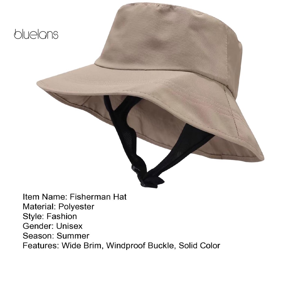 Nón Vành Tròn Màu Trơn Thoáng Khí Chống Gió Thời Trang Unisex