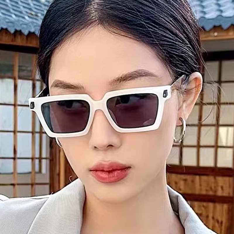 Kính Mát Gọng Vuông Kim Loại Thời Trang Cho Nam Nữ