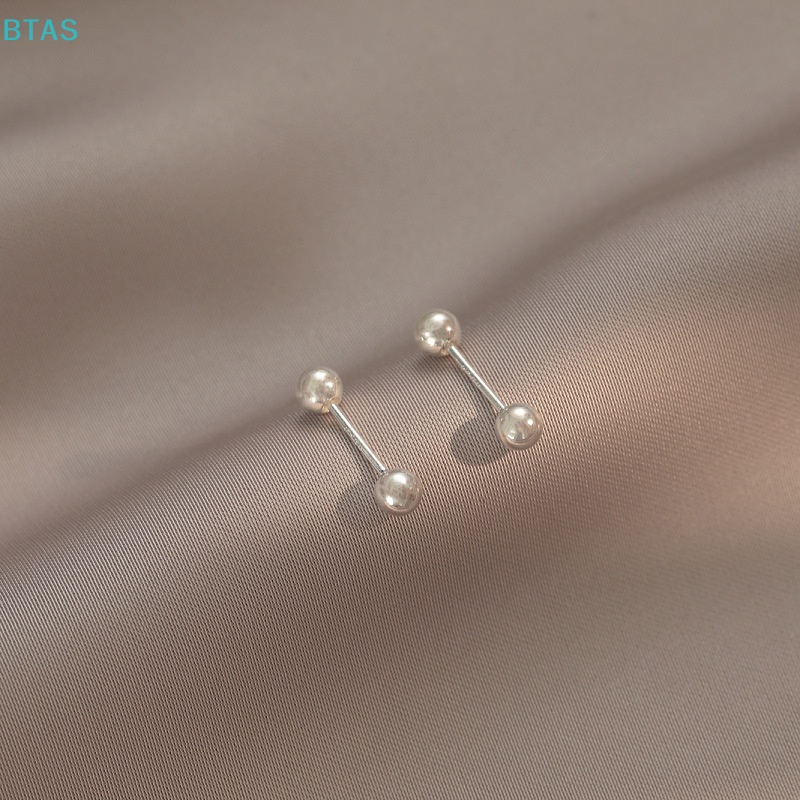 1 Cặp Bông Tai Dạng Xoắn Ốc Đính Hạt Bạc Đơn Giản Cho Nữ