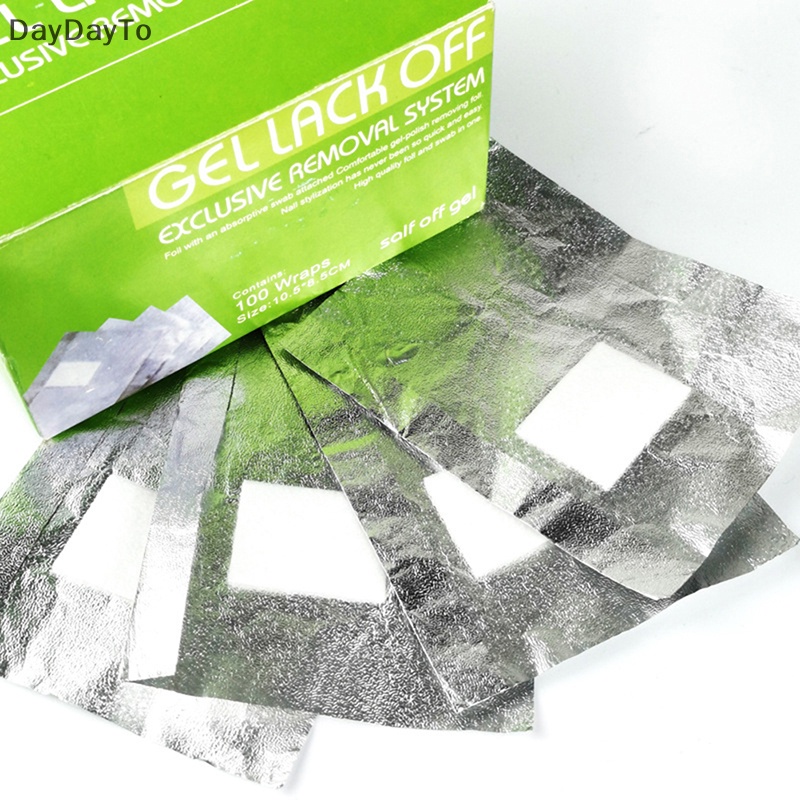 Hộp 100 Miếng Giấy Bạc Tẩy Sơn Móng Tay