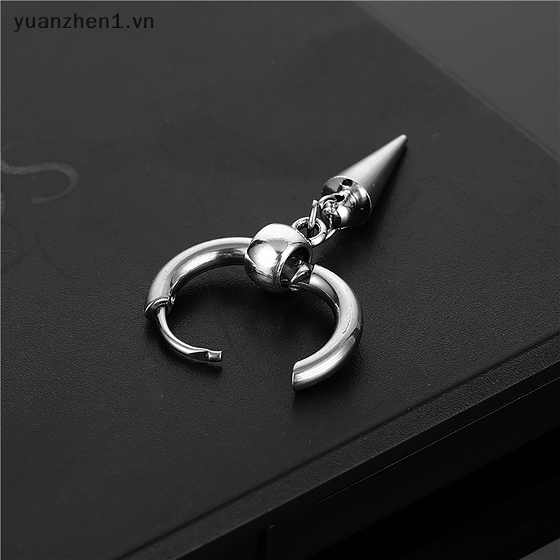 1 Khuyên Tai Tròn Bằng Thép Không Gỉ Thời Trang Cá Tính