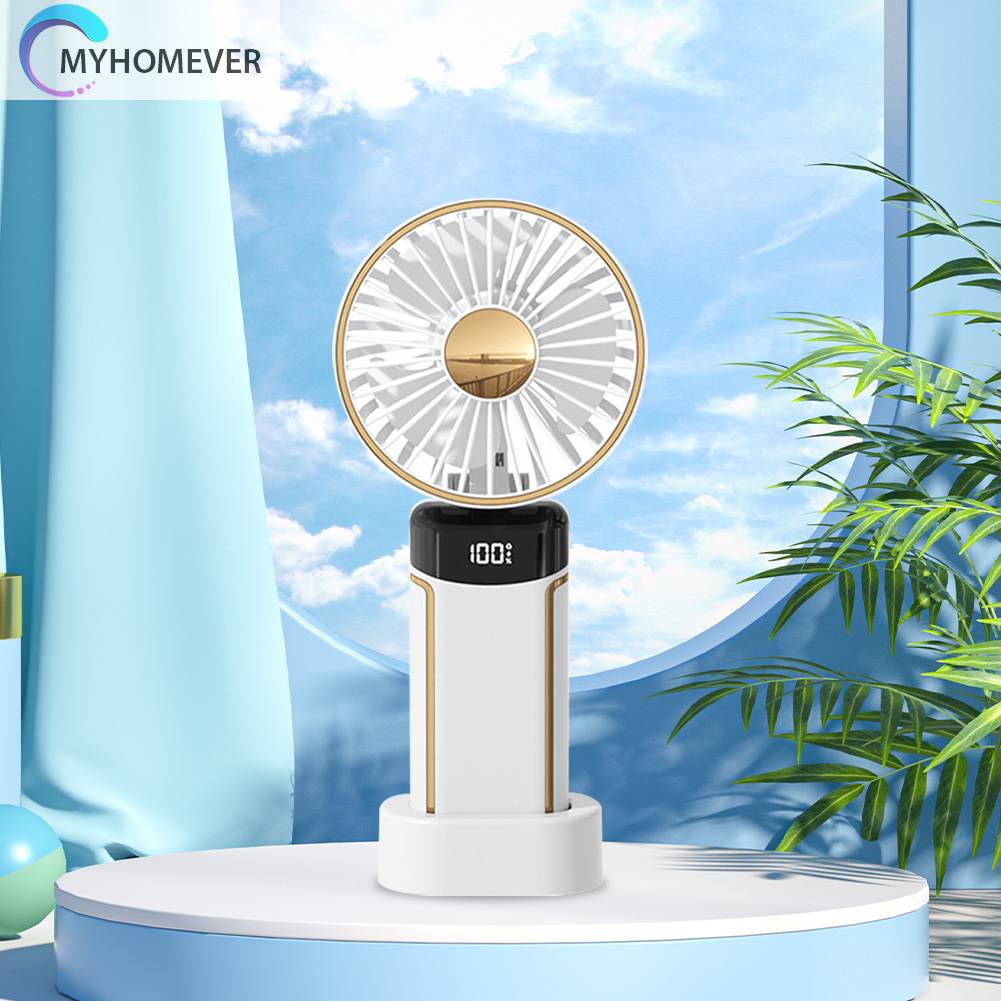 Quạt Cầm Tay Mini Có Thể Gấp Lại Với Màn Hình Kỹ Thuật Số Để