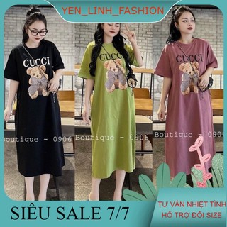 Váy suông gấu GC đeo nơ có túi bên cực xinh
