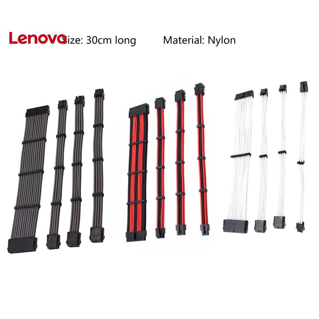 Dây Cáp Nguồn Mở Rộng 30cm Cho ATX 24Pin 8Pin 6 + 2Pin 8Pin 4 + 4Pin 6Pin CPU Máy Tính