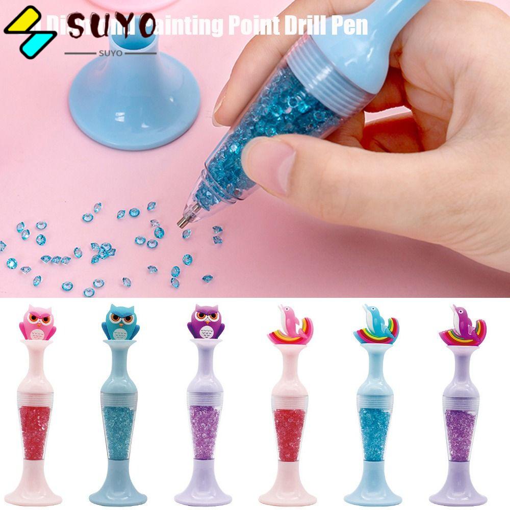 SUYO Bút Khoan Làm Tranh Đính Đá 5D Hình Chậu Hoa Trang Trí Nhà Cửa